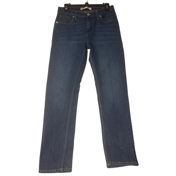 Levi's 502 Denim Relaxed Blue Jeans Youth Size 16 REG 28x28 Blue Pockets Zip Fly - Picture 1 of 5
